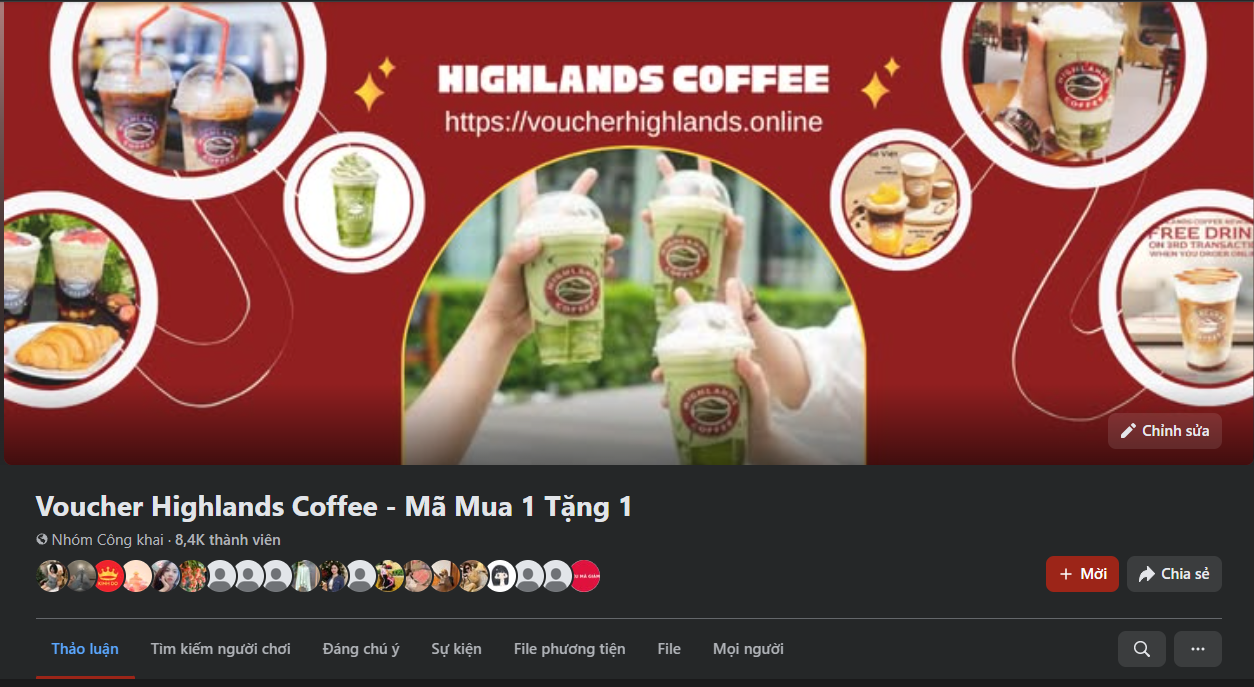 Cộng đồng Voucherhighlands trên facebook