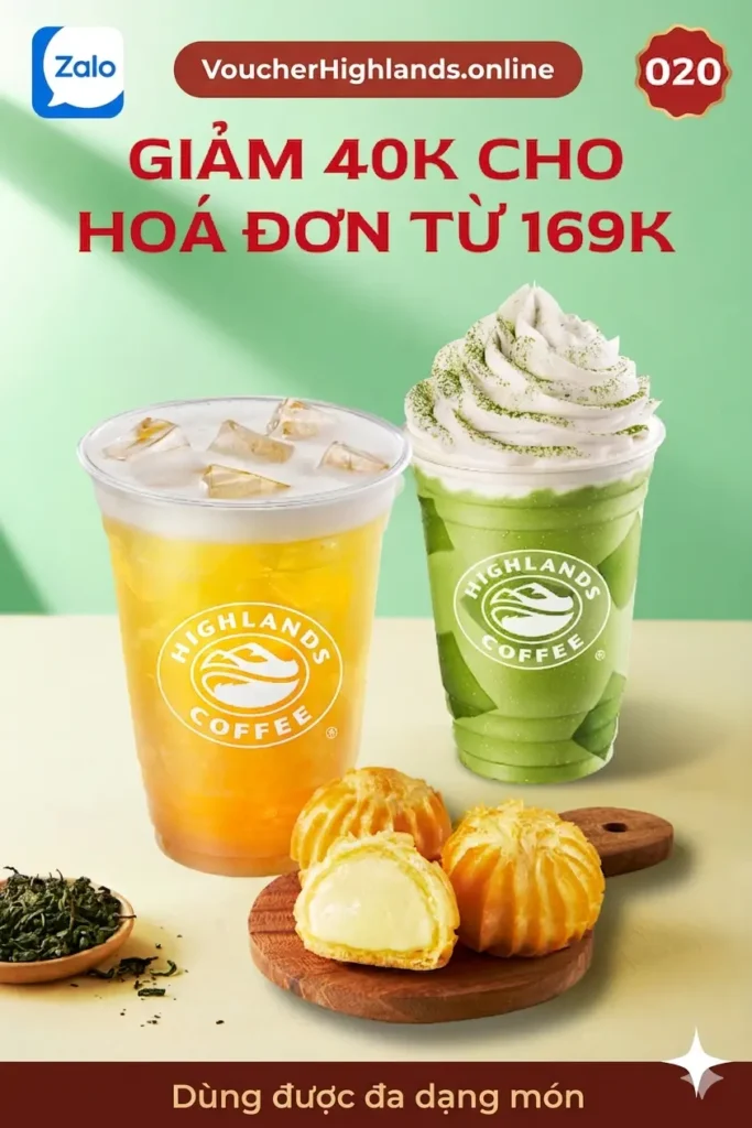 Voucherhighlands giảm giá 40k